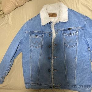 Wrangler sherpa denim cowboy cut jacket